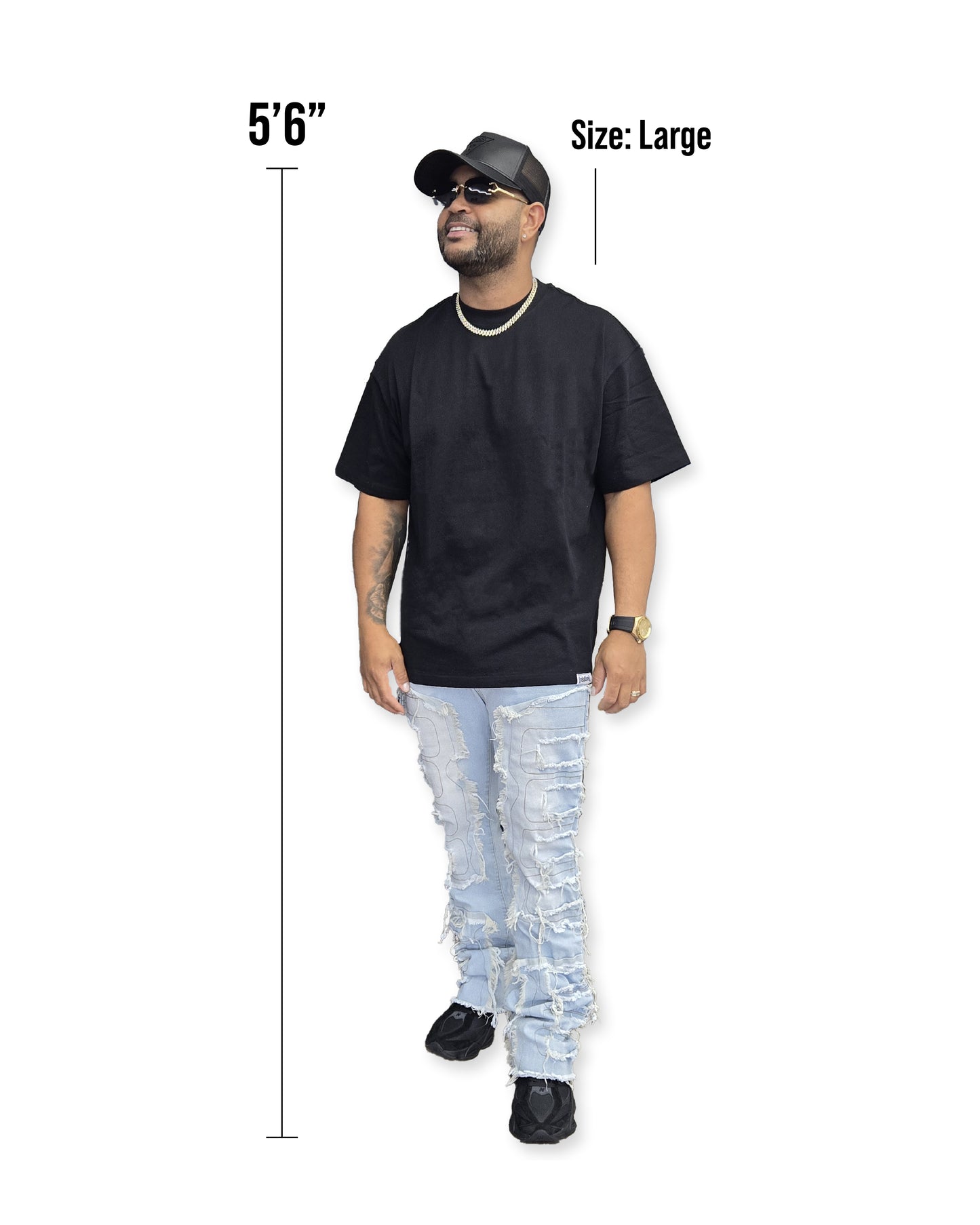 Relative Oversize Black Basic Tshirt